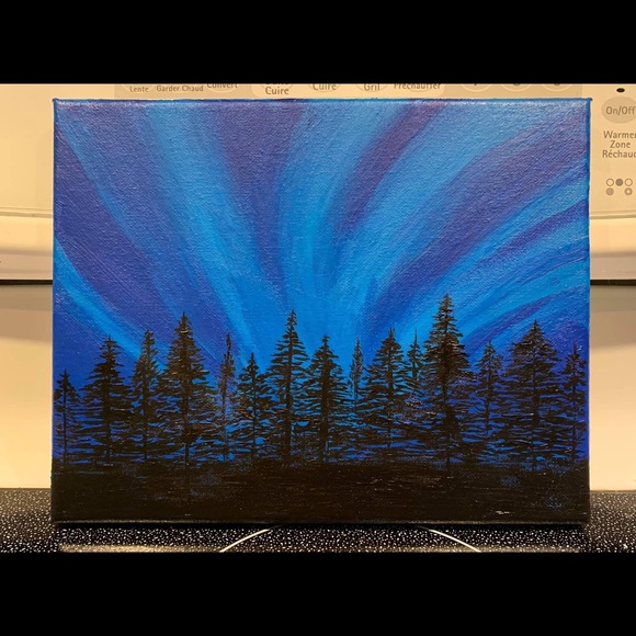 Blue sky at night acrylic painting - Picture 1 of 1